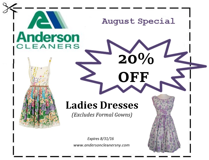Anderson Cleaners' Monthly Coupons