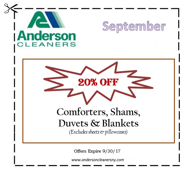 Anderson Cleaners' Monthly Coupons